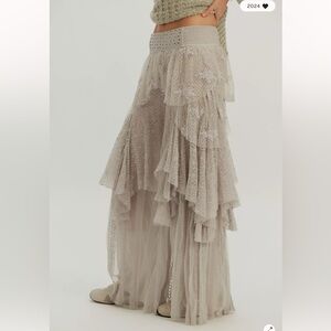 Free People FP ONE Florence Tiered Ruffles Fairy Lace  Ethereal Pants